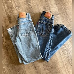 2 Pairs Boys 14 Slim Relaxed Fit Levi's Jeans